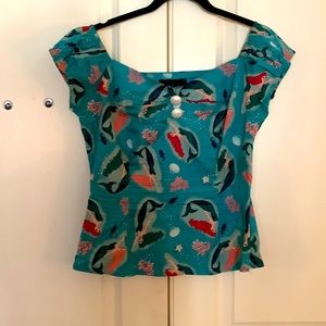Collectif large mermaid doll top